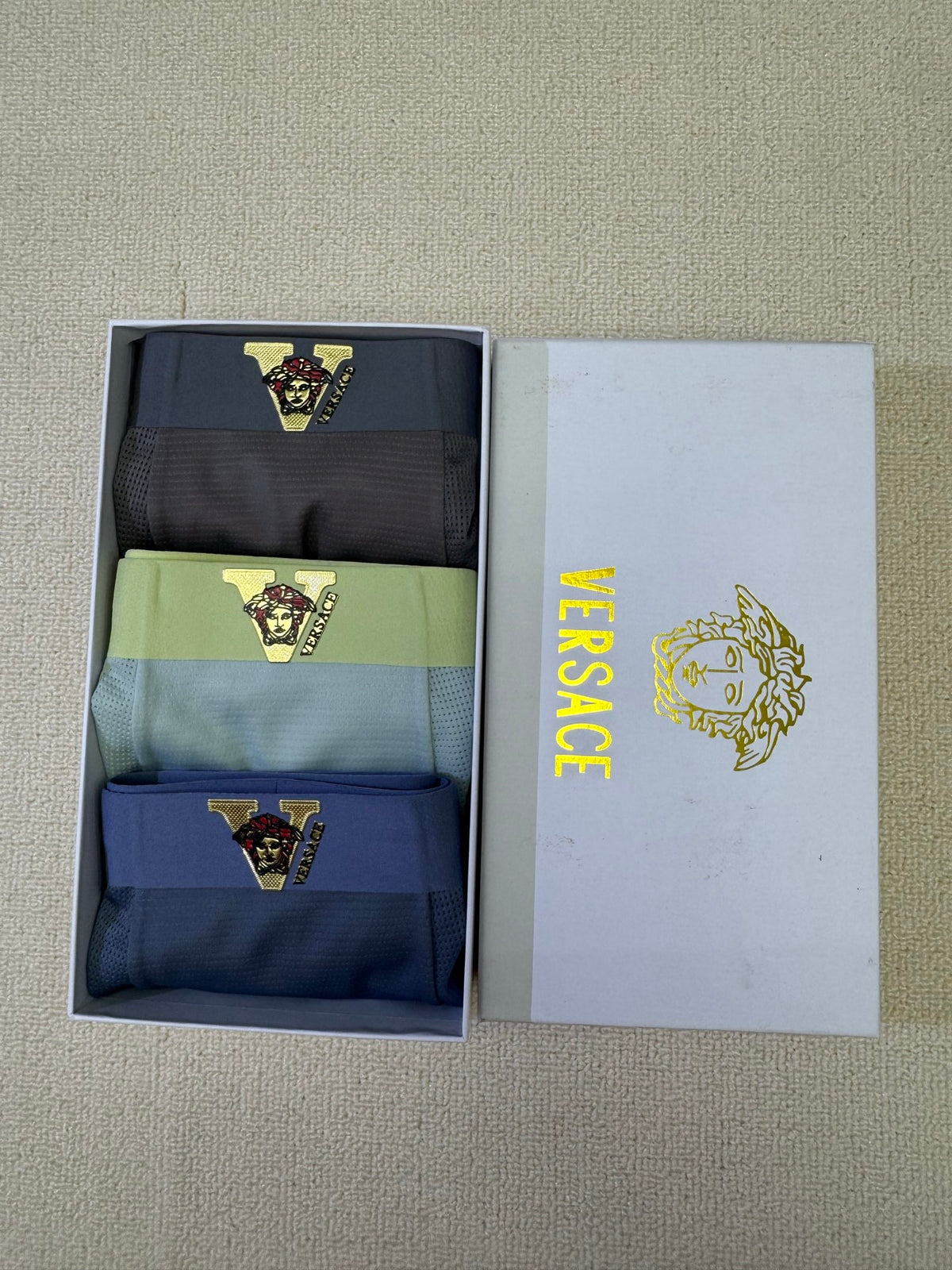 Versace contrast medusa waist boxer briefs - view 6