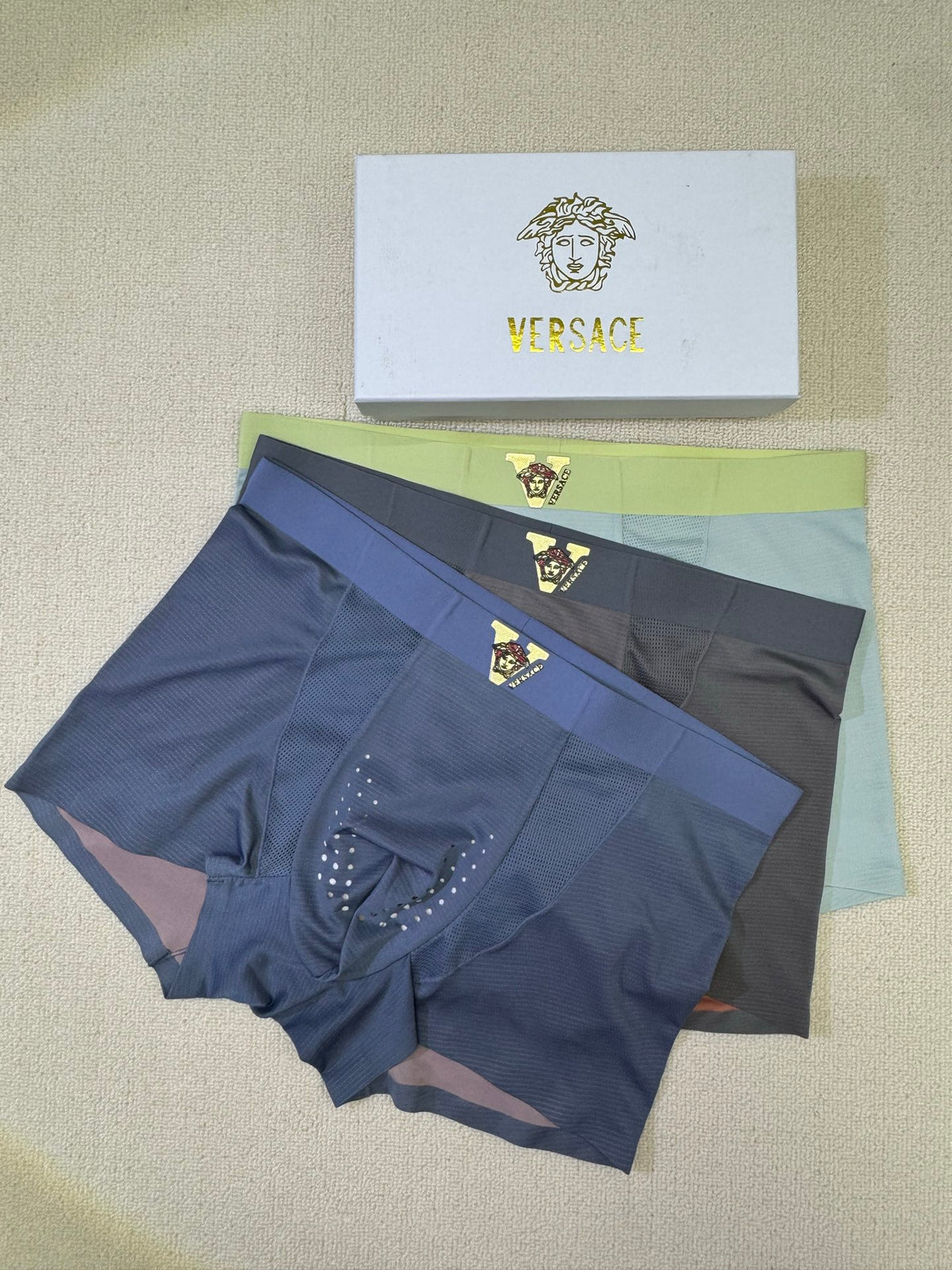 Versace contrast medusa waist boxer briefs - view 2