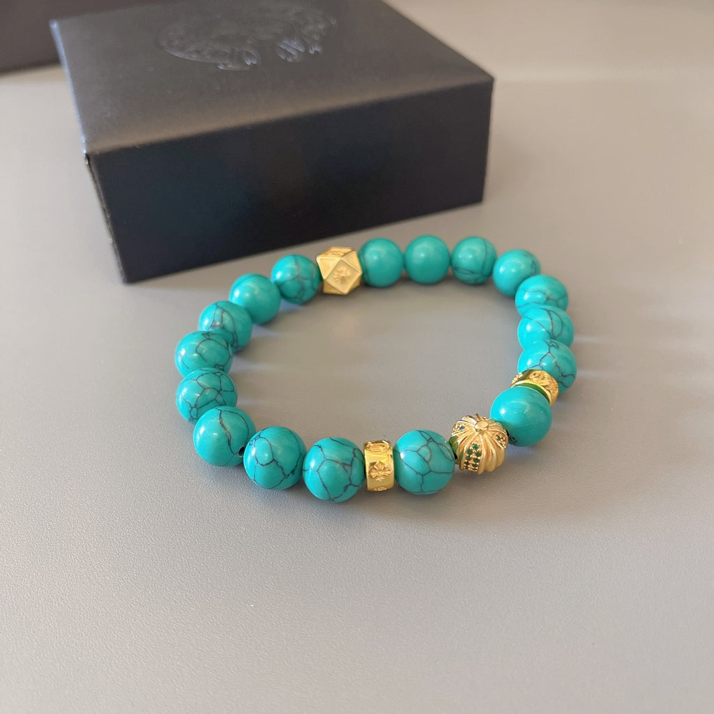 Chrome Hearts Turquoise Bead Double-Strand Bracelet - album image 7