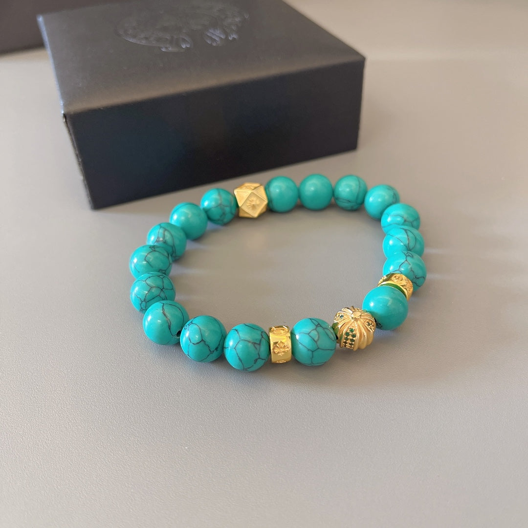 Chrome Hearts Turquoise Bead Double-Strand Bracelet - album image 7