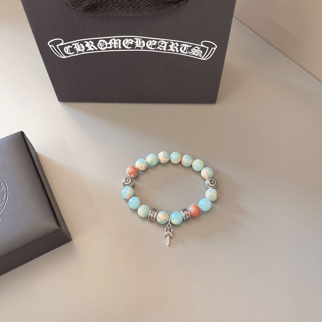 Chrome Hearts Pastel Blue and White Charm Bracelet - album image 4