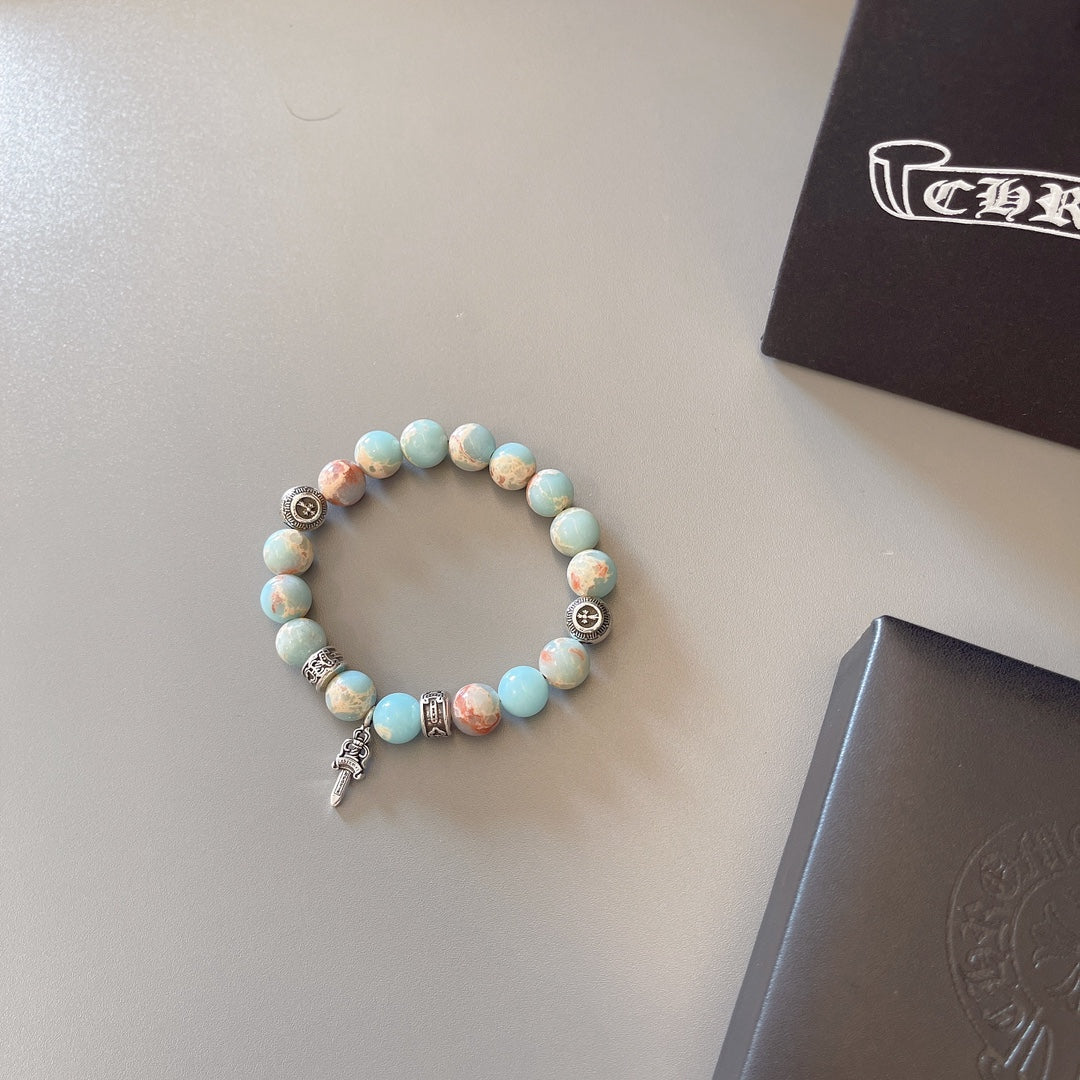 Chrome Hearts Pastel Blue and White Charm Bracelet - album image 6