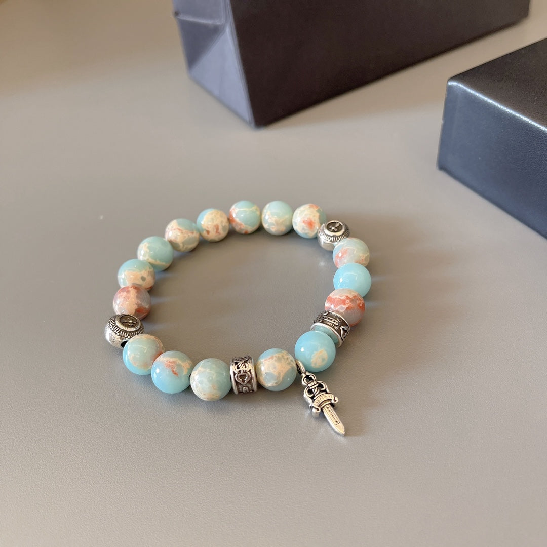Chrome Hearts Pastel Blue and White Charm Bracelet - album image 5