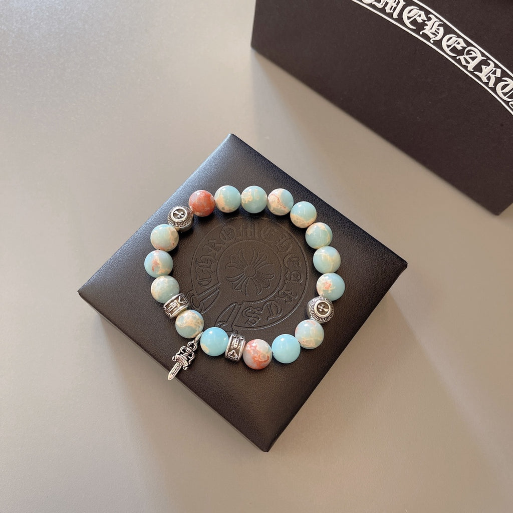 Chrome Hearts Pastel Blue and White Charm Bracelet - album image 7