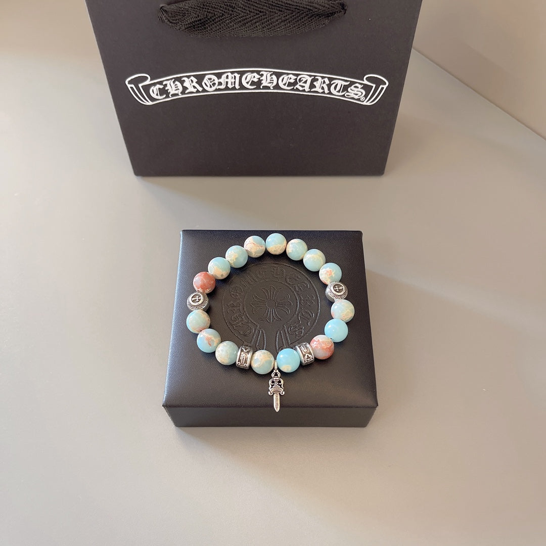 Chrome Hearts Pastel Blue and White Charm Bracelet - album image 2