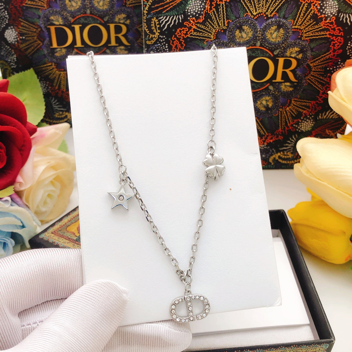 Dior CD Star and Clover Necklace - product image 6