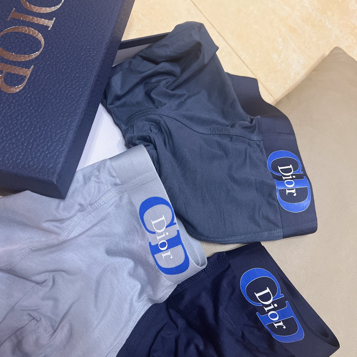 Dior blue oval wordmark boxer briefs - view 9