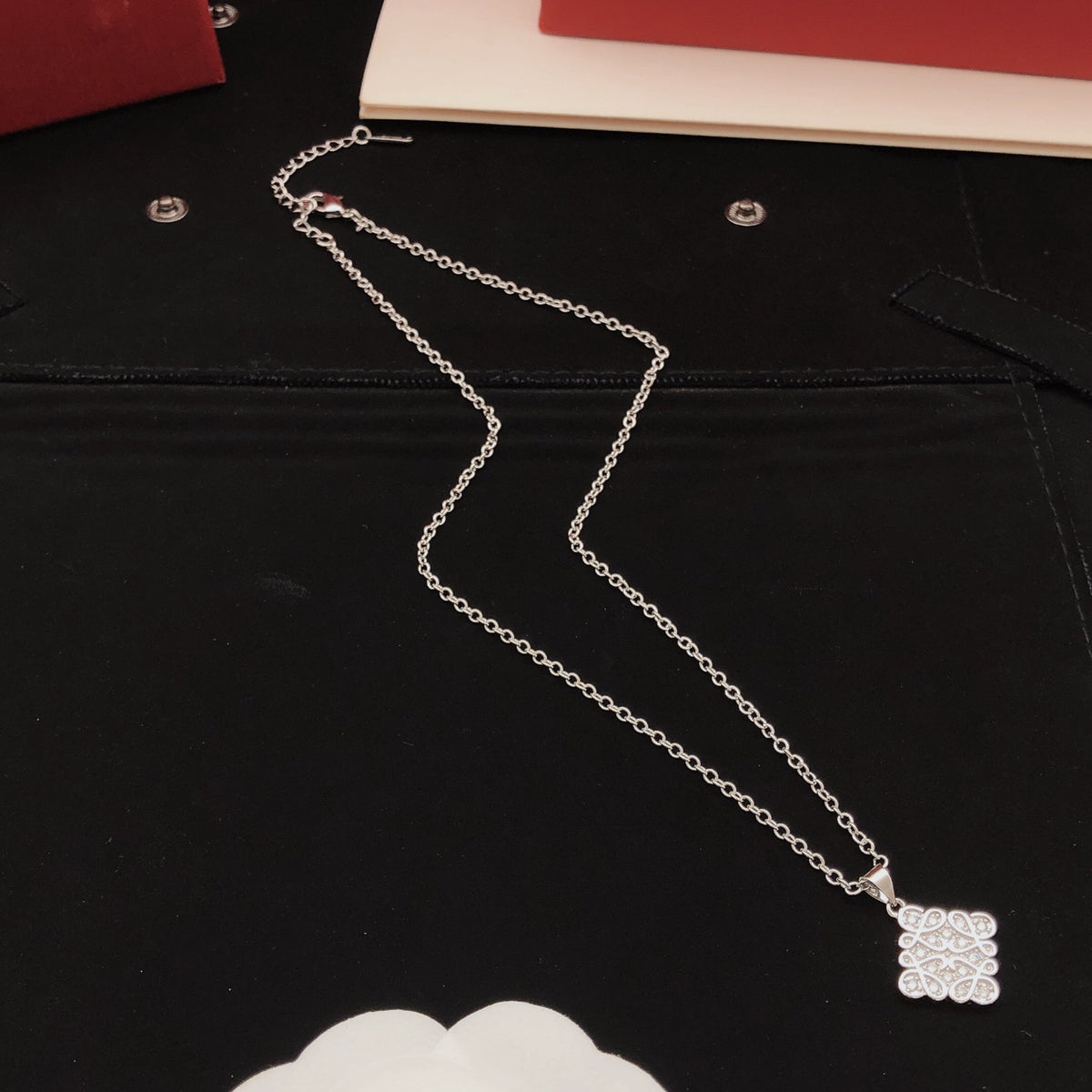 Loewe Diamond Anagram Pendant Necklace - product image 13