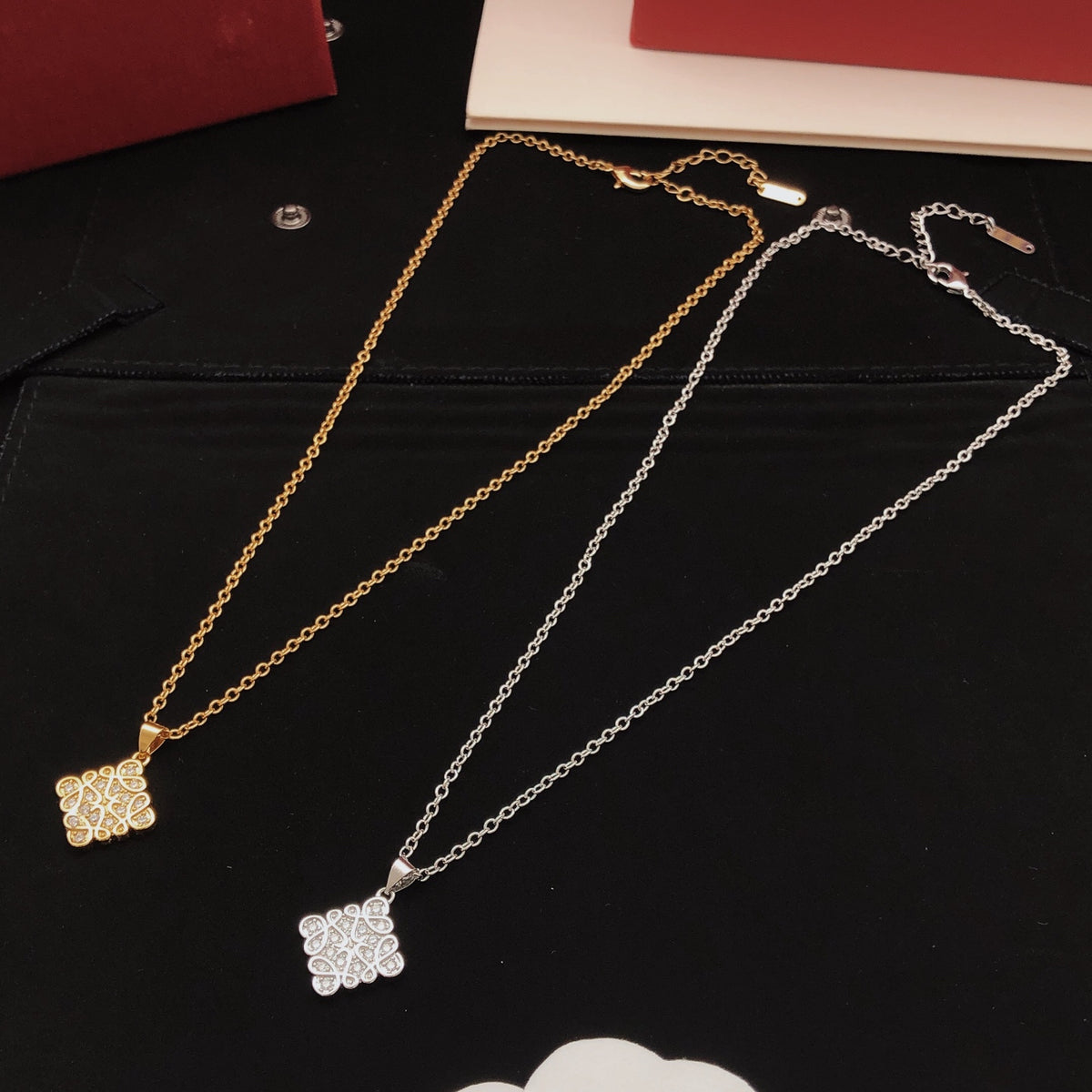 Loewe Diamond Anagram Pendant Necklace - product image 5