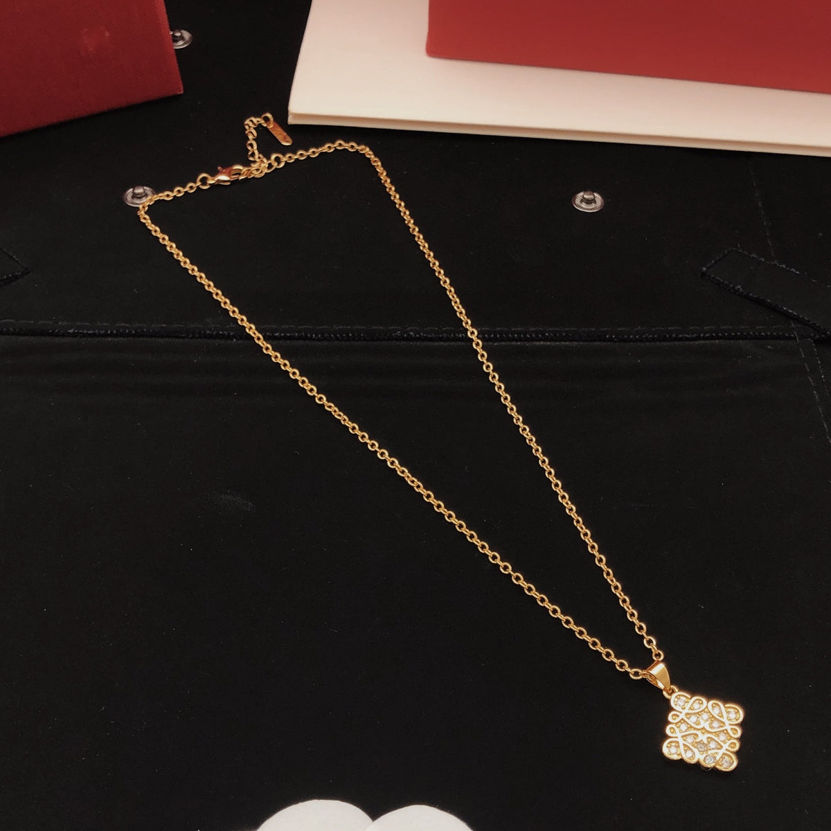 Loewe Diamond Anagram Pendant Necklace - product image 7