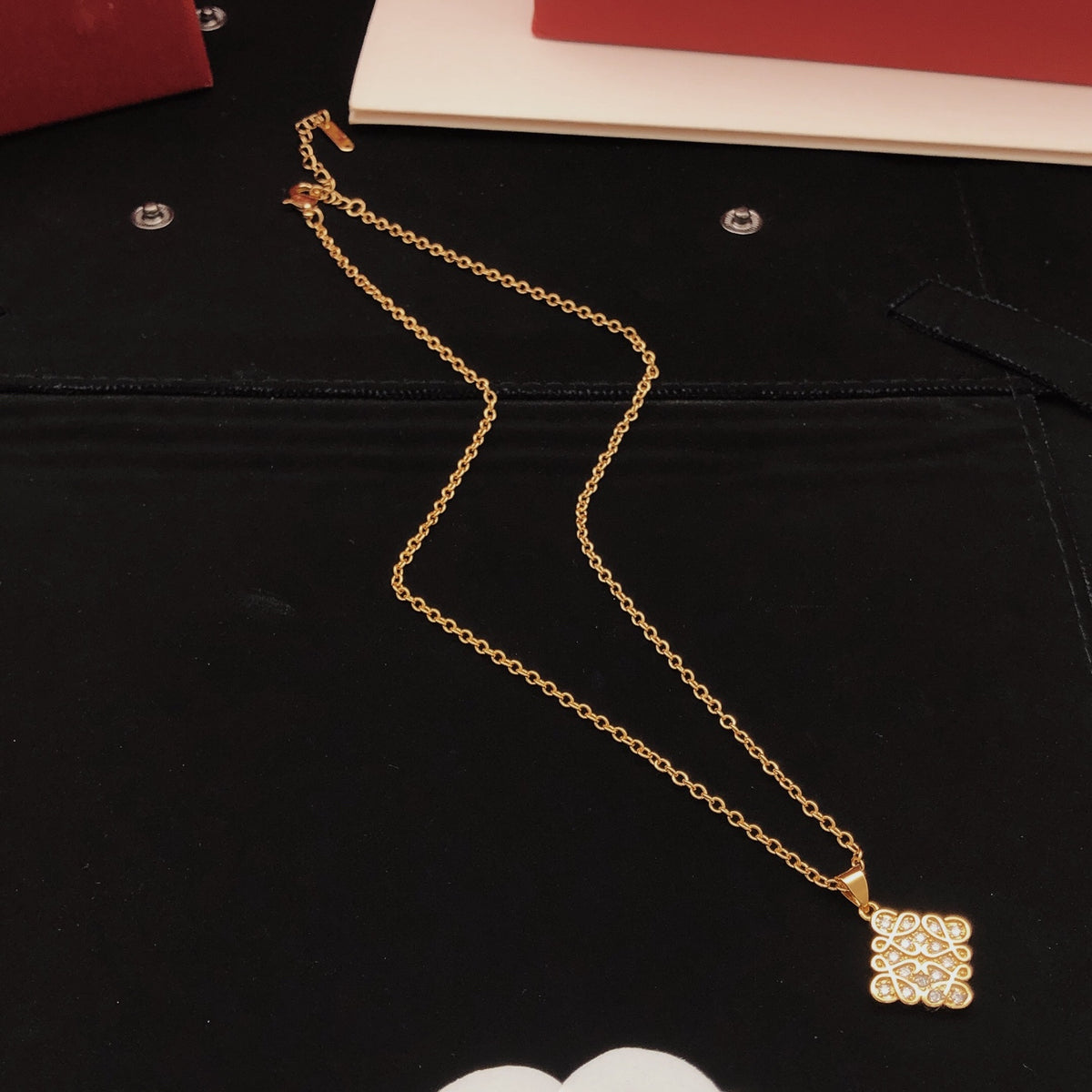 Loewe Diamond Anagram Pendant Necklace - product image 8
