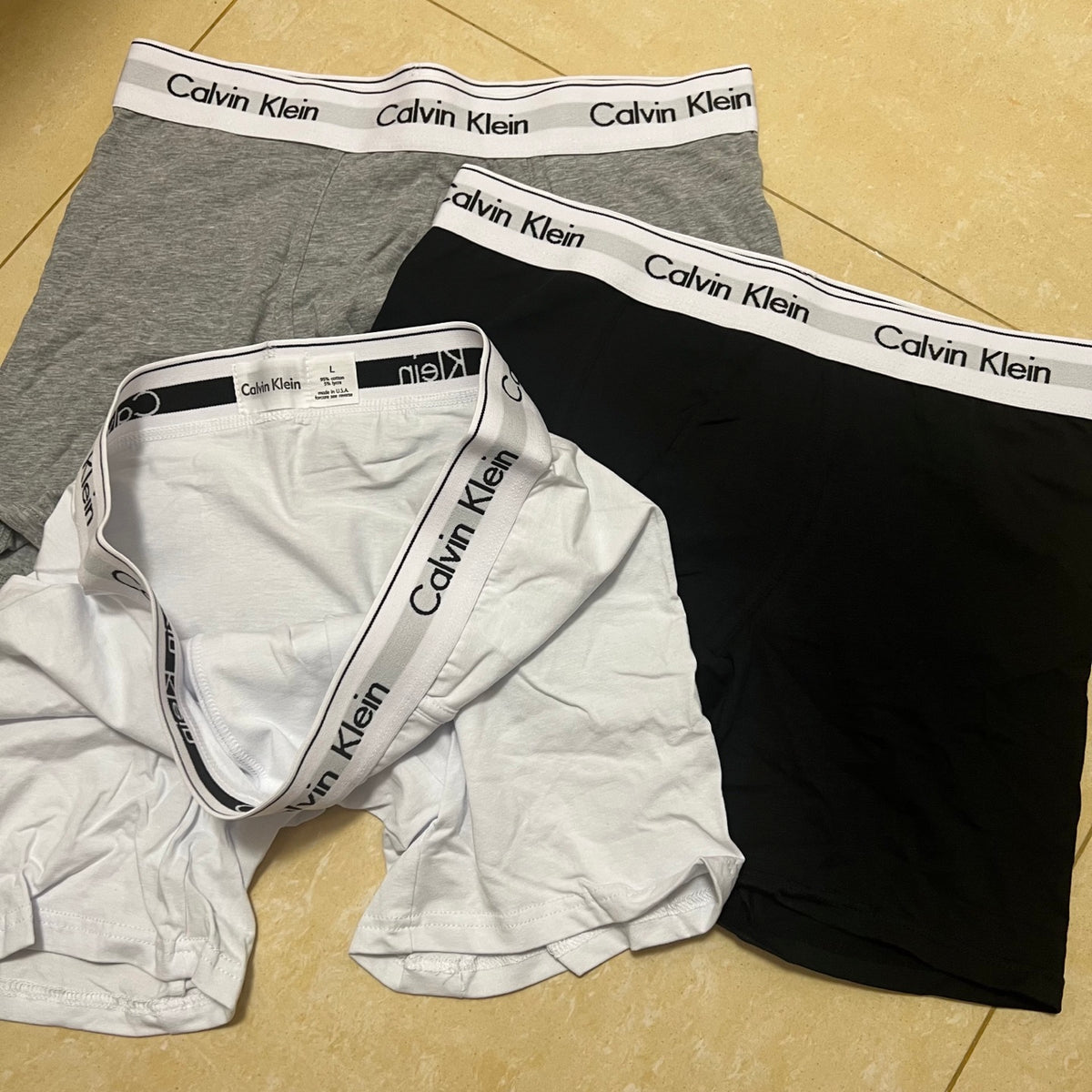 Calvin Klein White Logo Band Long Boxer Briefs - 3-Piece Box - image 5