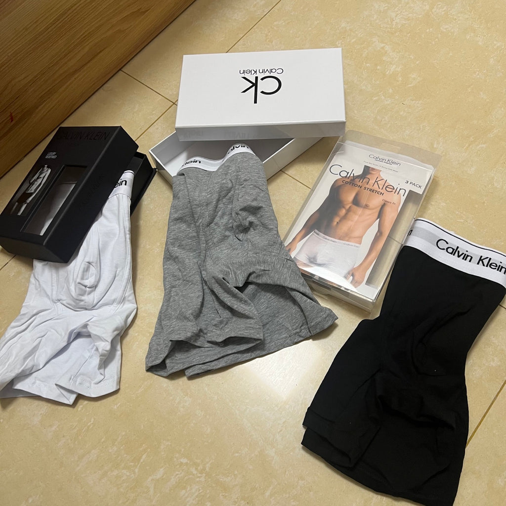 Calvin Klein White Logo Band Long Boxer Briefs - 3-Piece Box - image 6