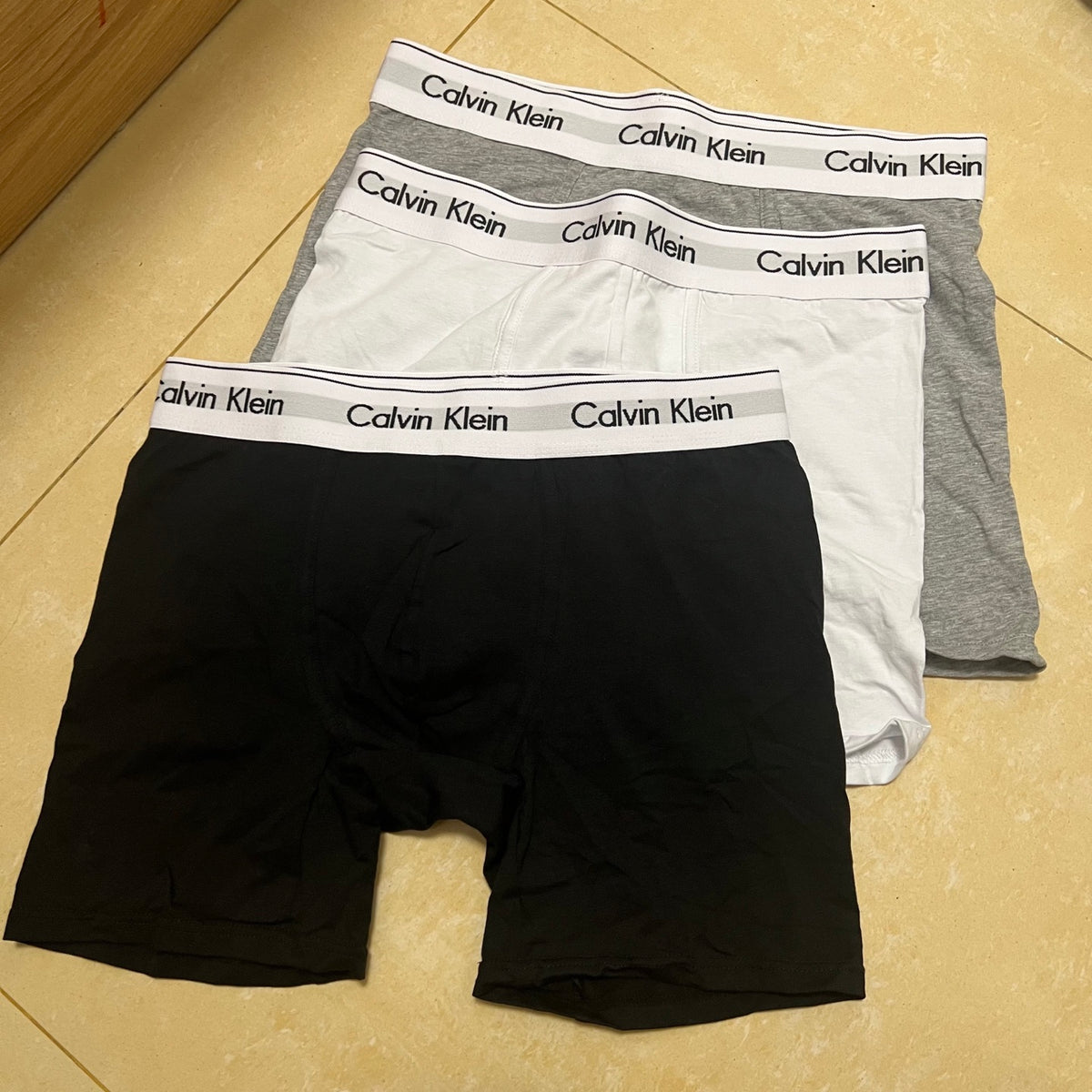Calvin Klein White Logo Band Long Boxer Briefs - 3-Piece Box - image 4