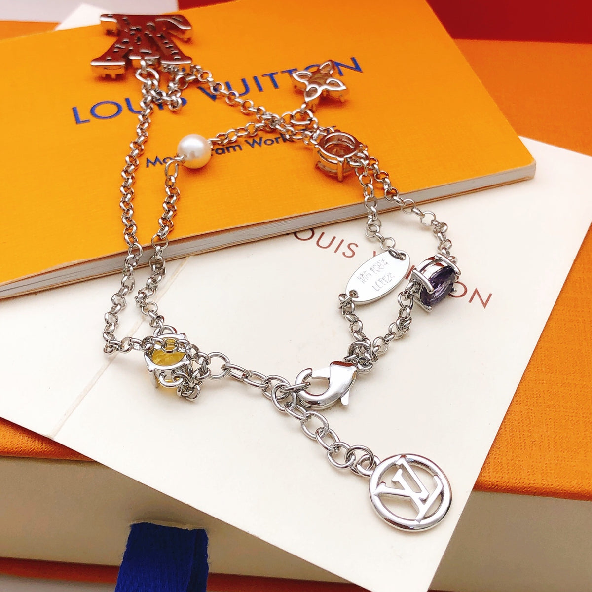 Louis Vuitton Multicolor Double-Layer Crystal Accent Bracelet - album image 2