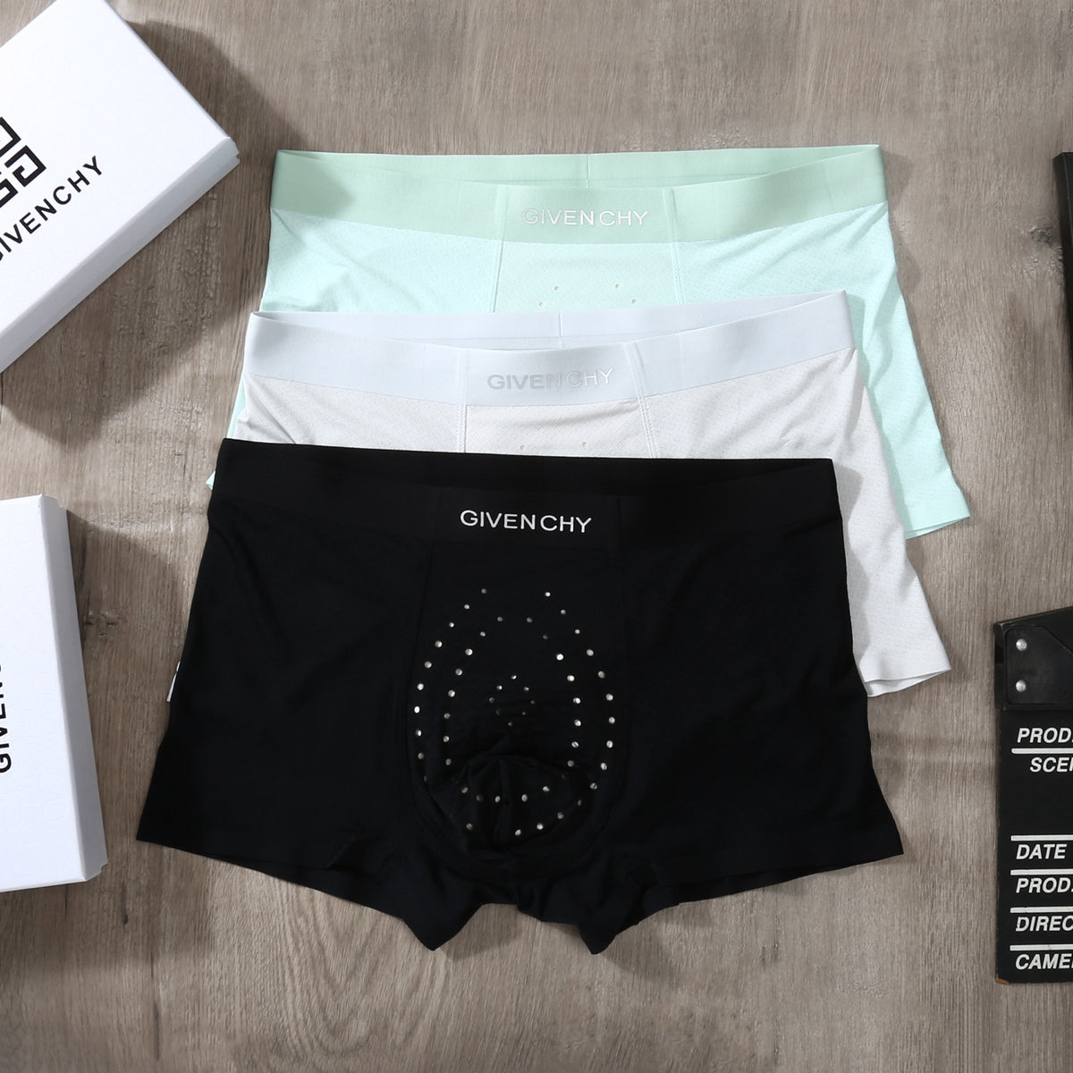 Givenchy dotted front minimal waist boxer briefs - view 1