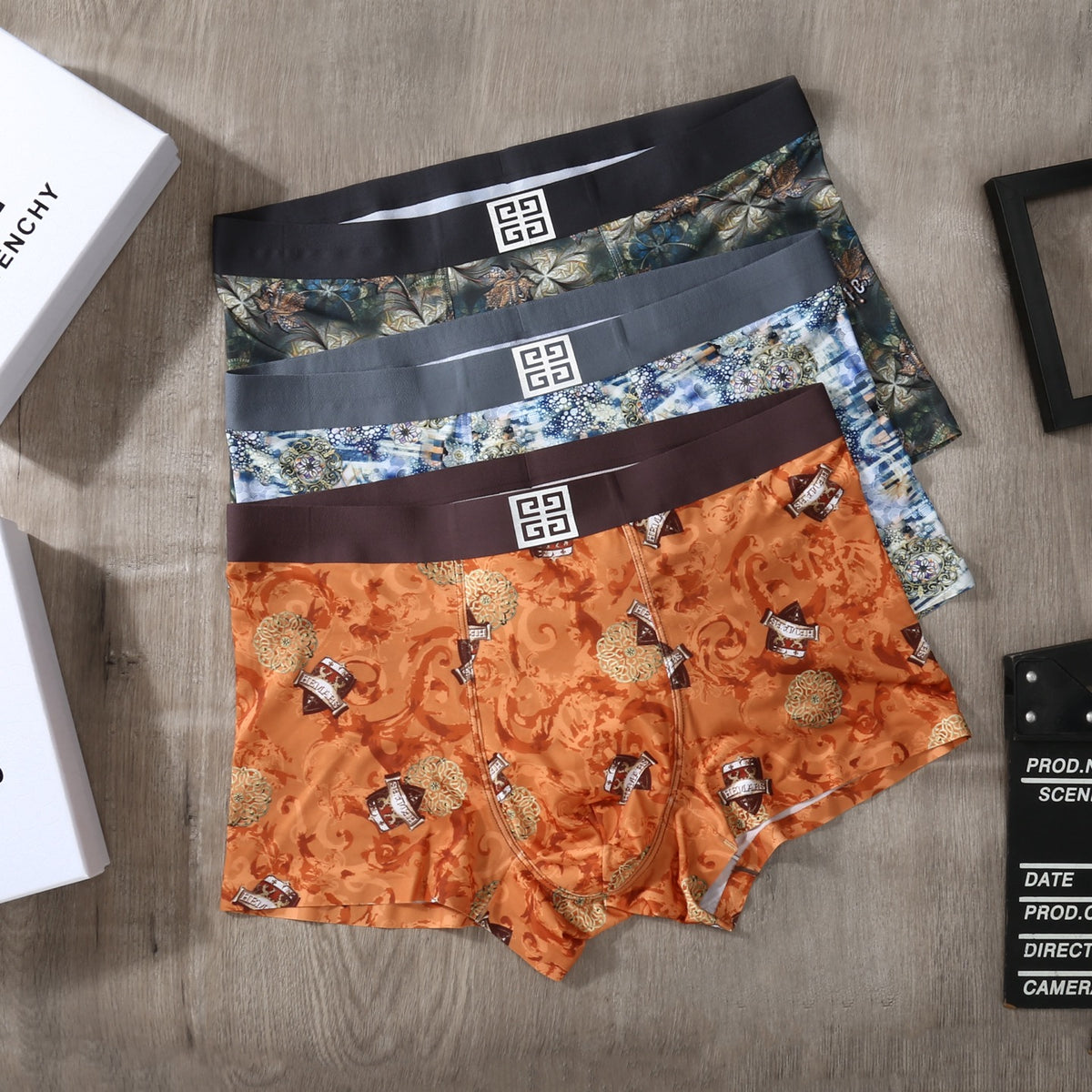 Givenchy botanical print emblem waist boxer briefs - view 2