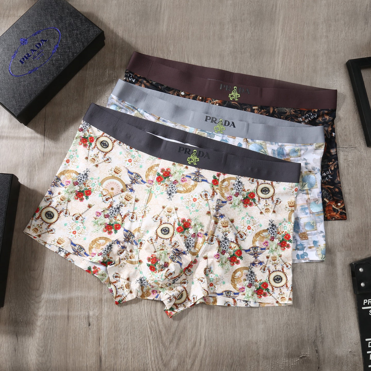 Prada multicolor graphic print boxer briefs - view 2