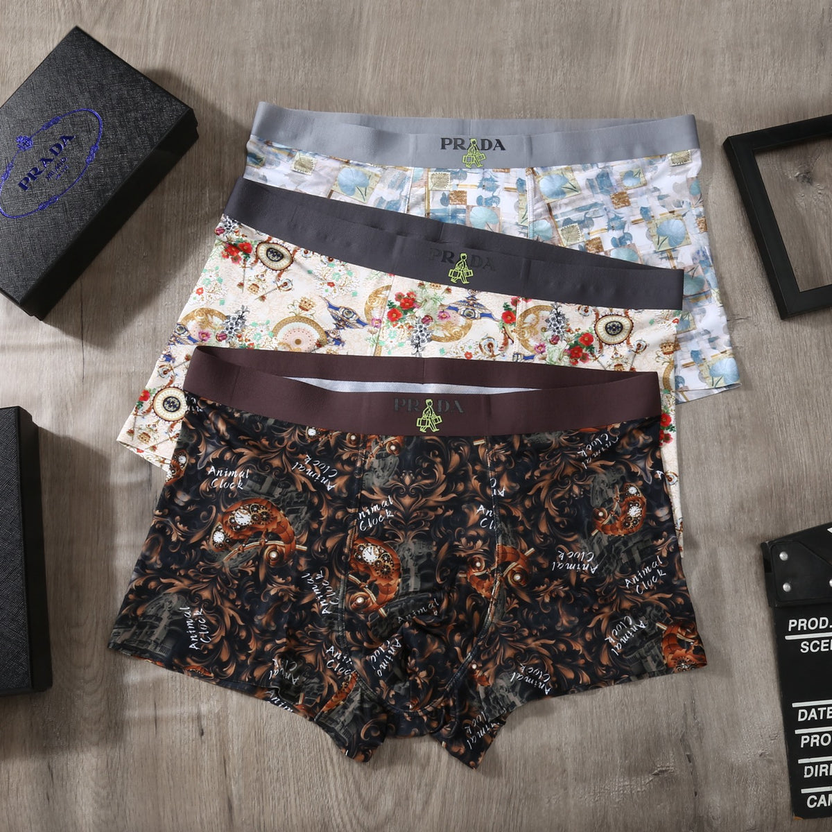 Prada multicolor graphic print boxer briefs - view 3