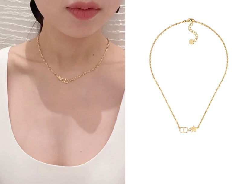 Dior Petite Gold-Tone Letter Bar Necklace - product image 9