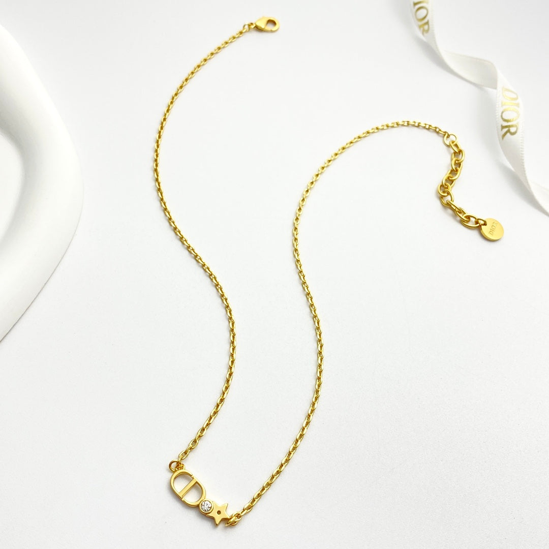 Dior Petite Gold-Tone Letter Bar Necklace - product image 2