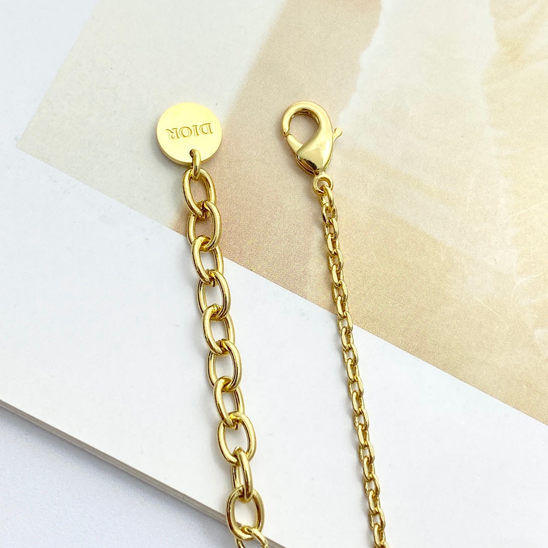 Dior Petite Gold-Tone Letter Bar Necklace - product image 7