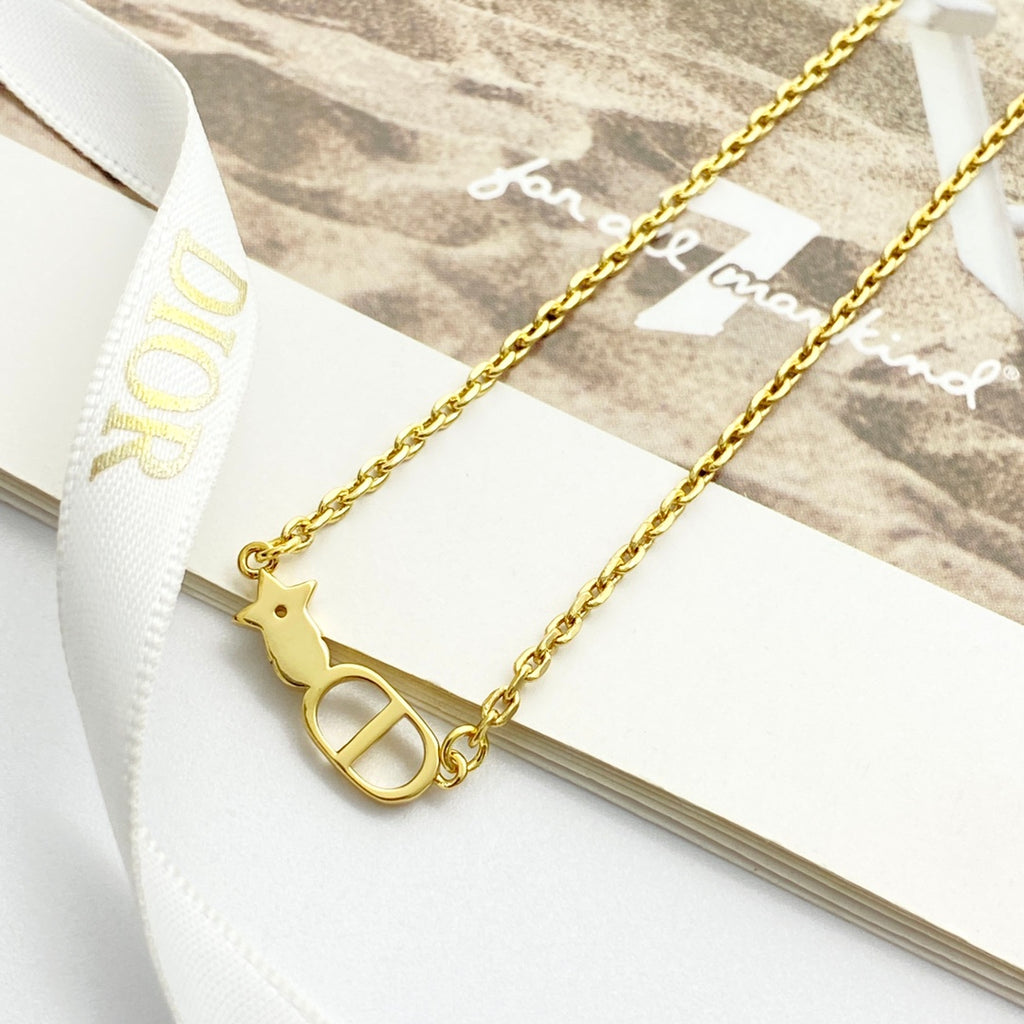 Dior Petite Gold-Tone Letter Bar Necklace - product image 5
