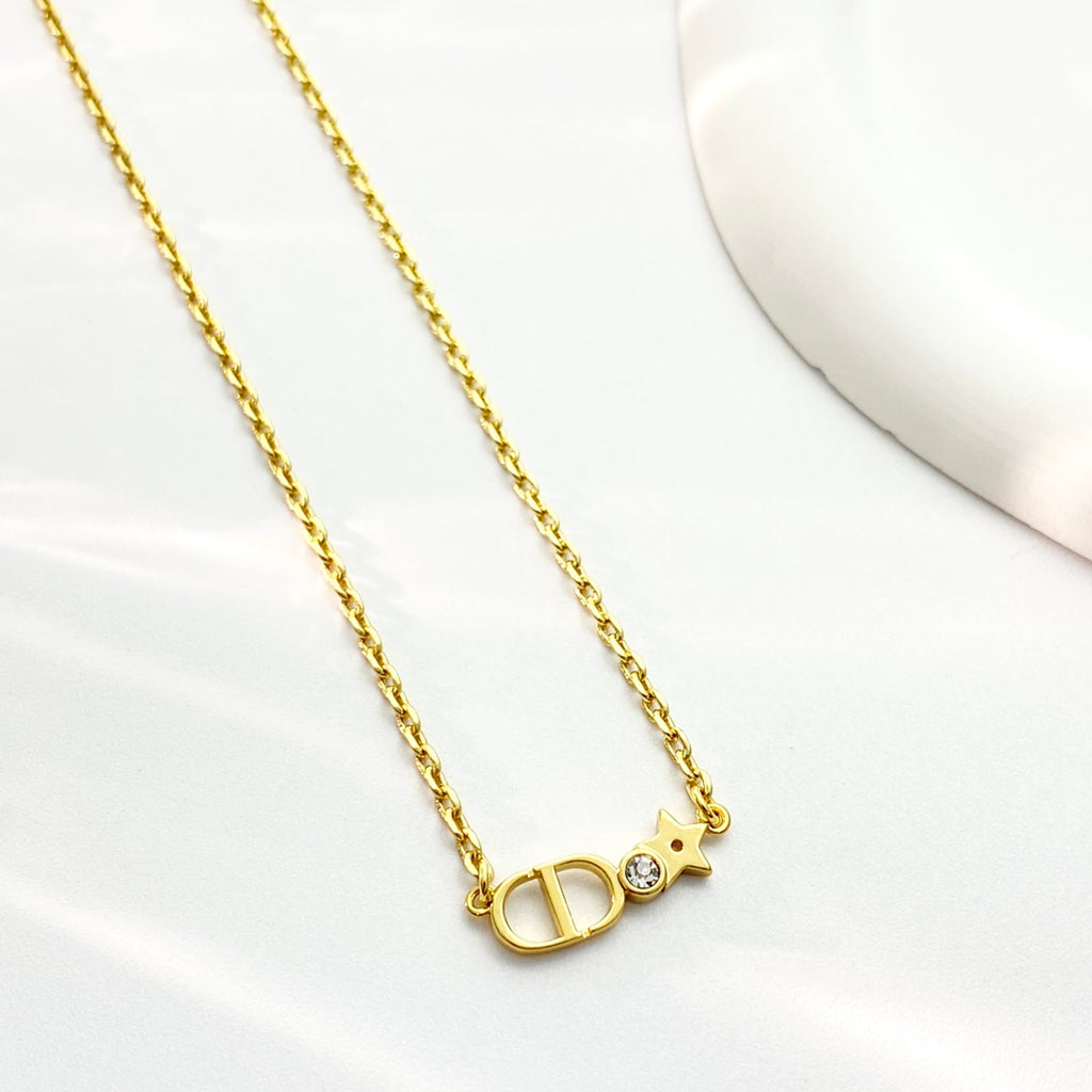 Dior Petite Gold-Tone Letter Bar Necklace - product image 3