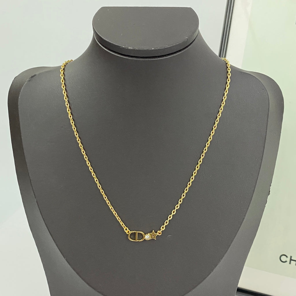 Dior Petite Gold-Tone Letter Bar Necklace - product image 1