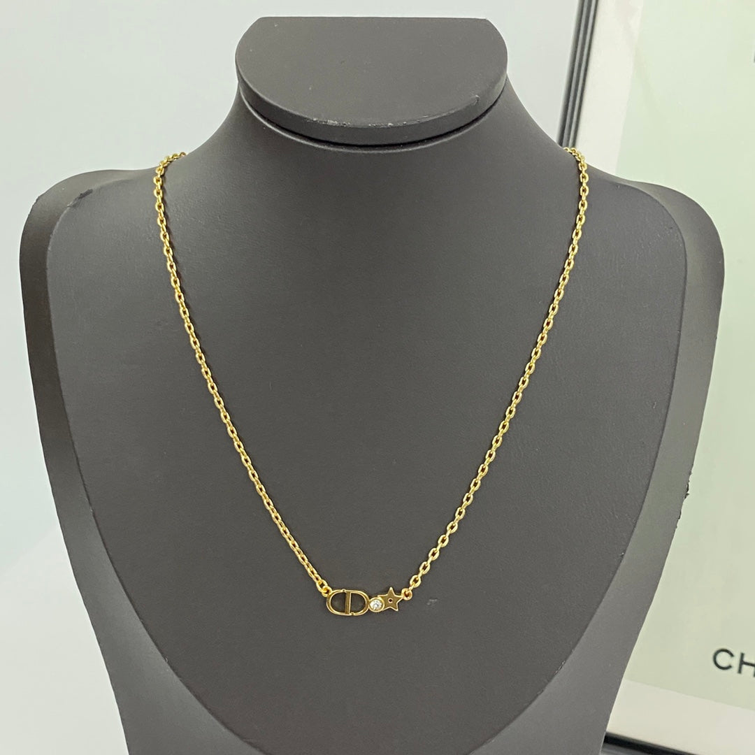 Dior Petite Gold-Tone Letter Bar Necklace - product image 1