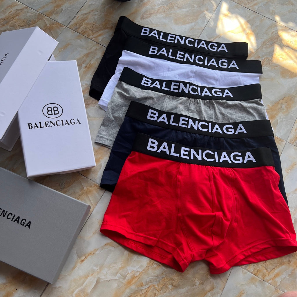 Balenciaga wide lettered long leg boxer briefs - view 6