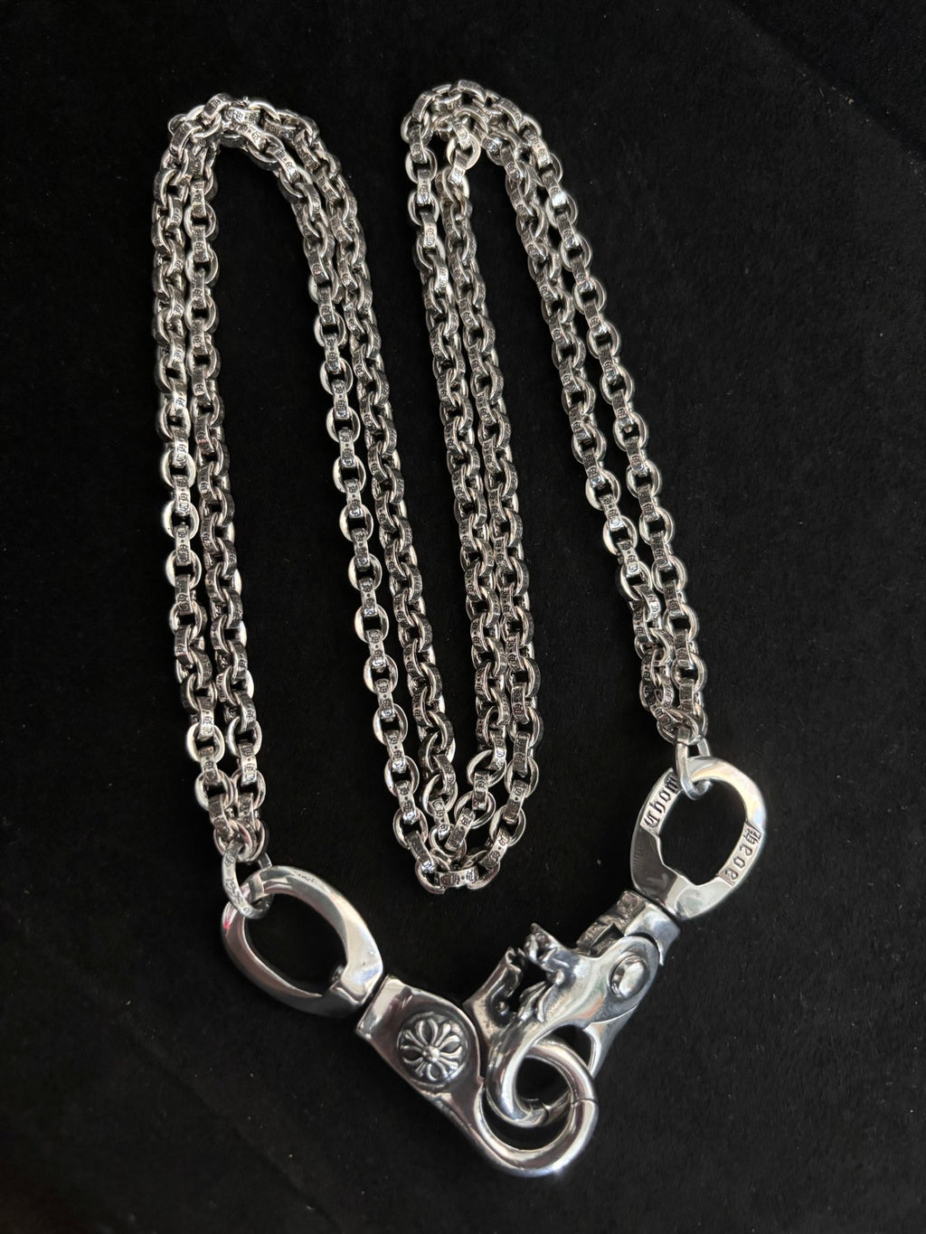 Chrome Hearts Lettered Double Clip Wallet Chain - album image 2