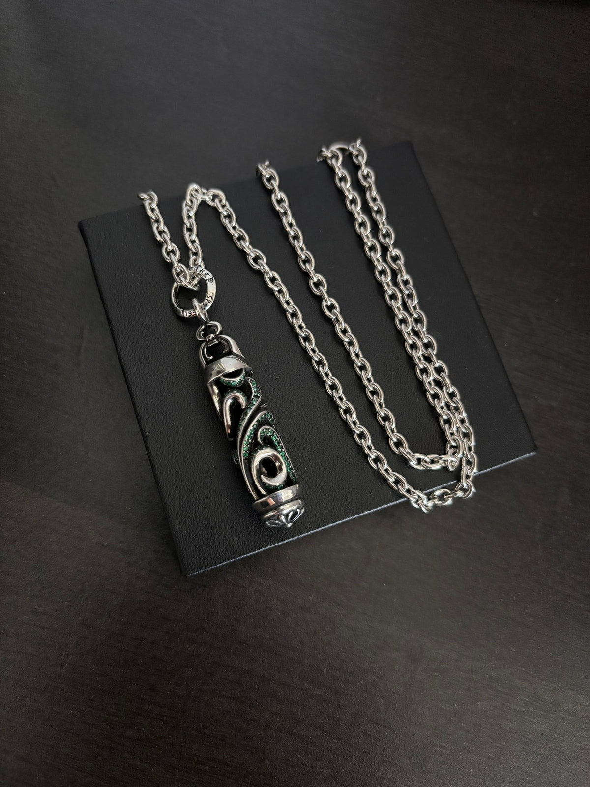 Chrome Hearts Green Accent Vine Pendant Necklace - album image 4