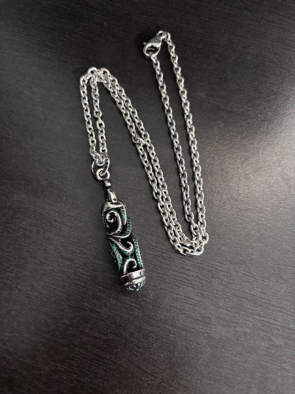 Chrome Hearts Green Accent Vine Pendant Necklace - album image 1