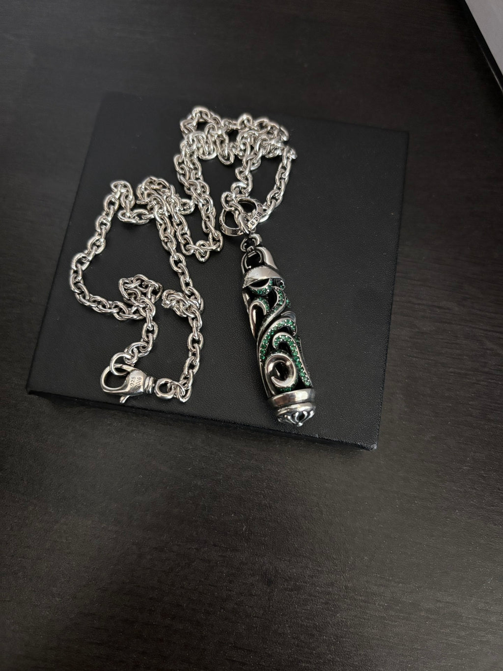 Chrome Hearts Green Accent Vine Pendant Necklace - album image 3