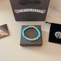 Chrome Hearts Turquoise Bead Silver Spacer Bracelet - album image 1