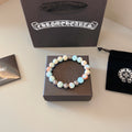 Chrome Hearts Pale Blue and White Bead Bracelet - album image 1