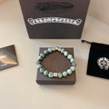 Chrome Hearts Muted Green Bead Relief Bracelet - album image 1