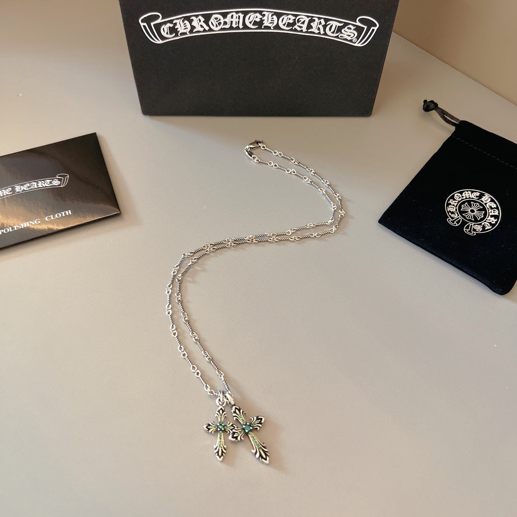 Chrome Hearts Fine Linked Cross Pendant Necklace - album image 9