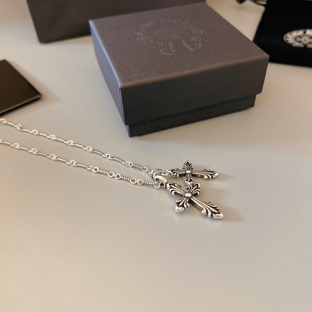 Chrome Hearts Fine Linked Cross Pendant Necklace - album image 7