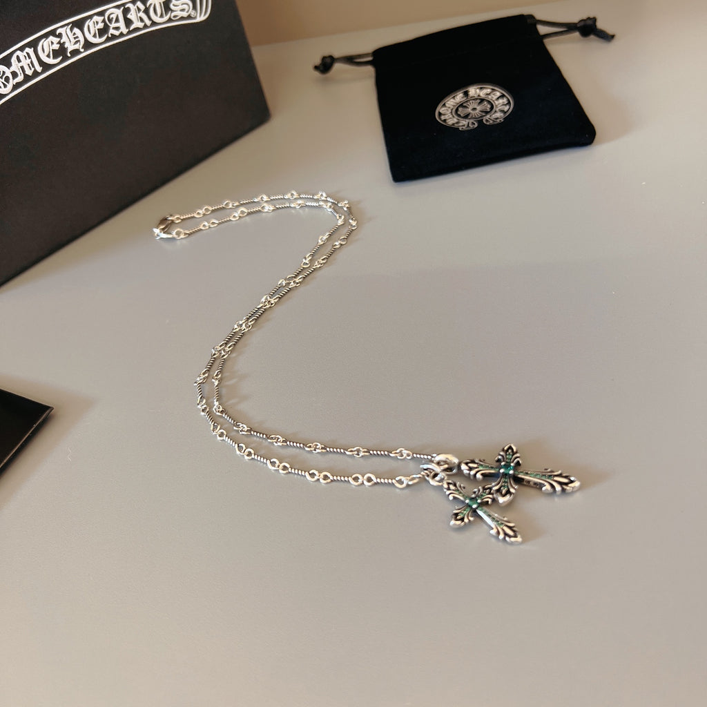 Chrome Hearts Fine Linked Cross Pendant Necklace - album image 5