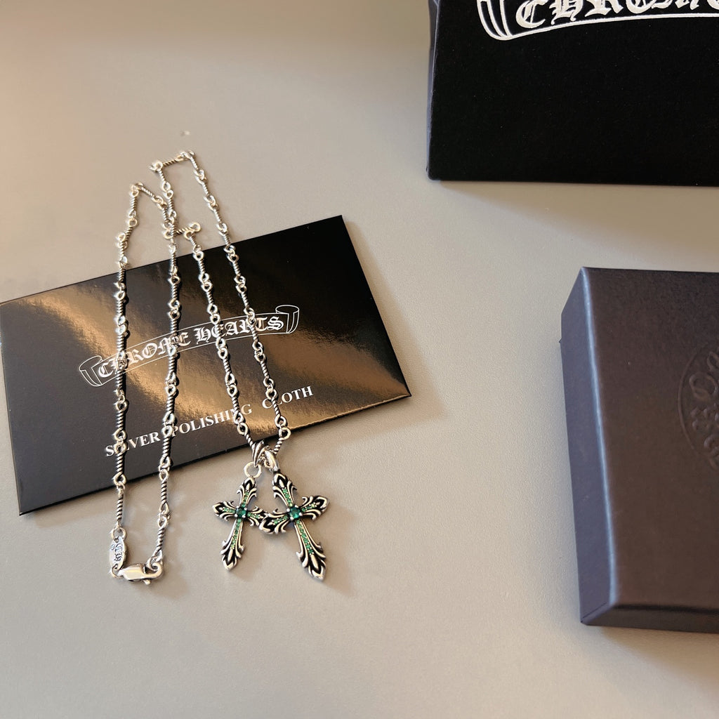 Chrome Hearts Fine Linked Cross Pendant Necklace - album image 6
