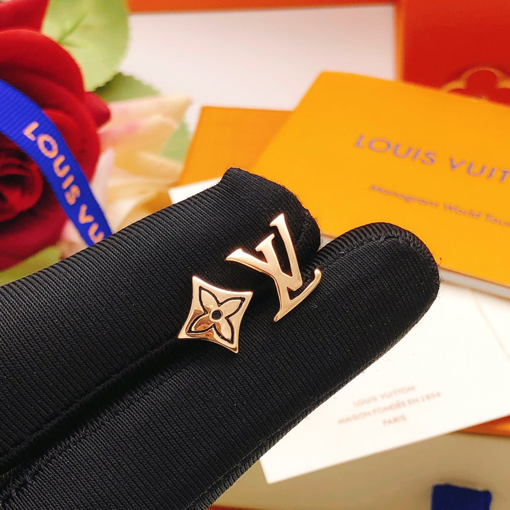 Louis Vuitton Rose Gold-Tone Diamond-Shape Polished Earrings - album image 6