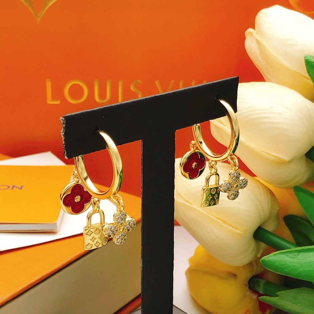 Louis Vuitton Red Lock Earrings - album image 5