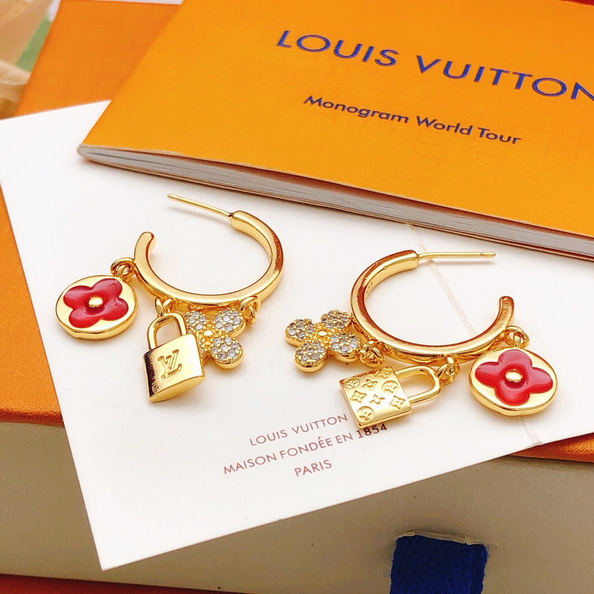 Louis Vuitton Red Lock Earrings - album image 2