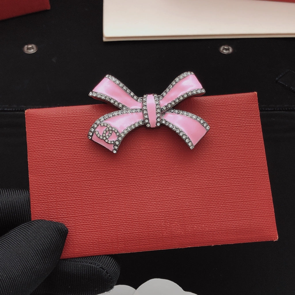 Chanel Bow Butterfly Pink Brooch - album image 3