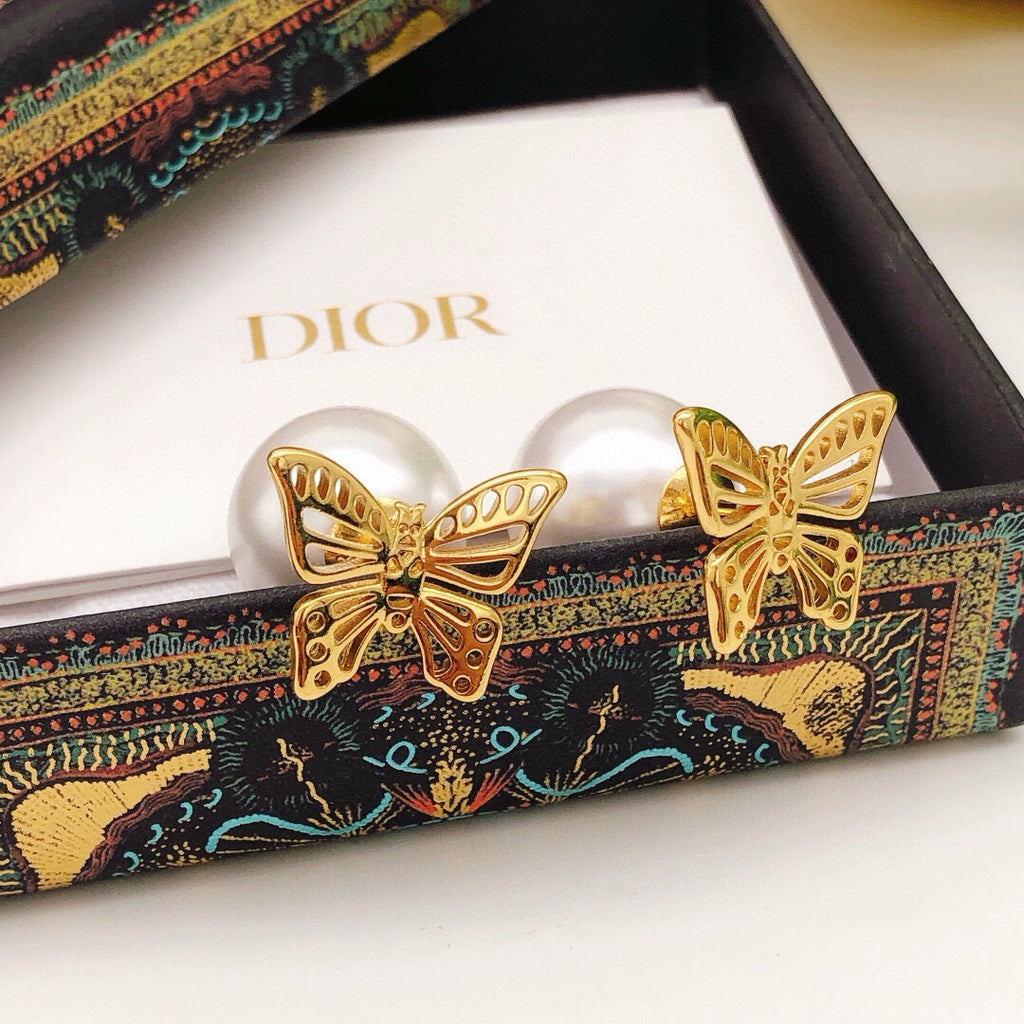 Dior Butterfly Tribales Pearl-Look Earrings - product image 3