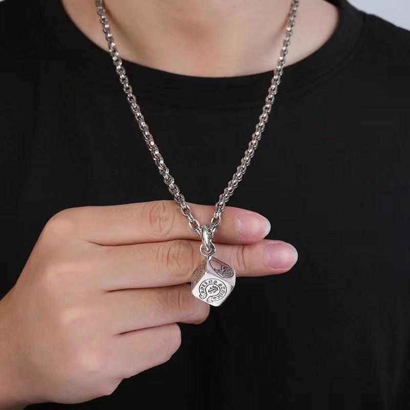 Chrome Hearts Dice Pendant Silver-Tone Necklace - album image 5