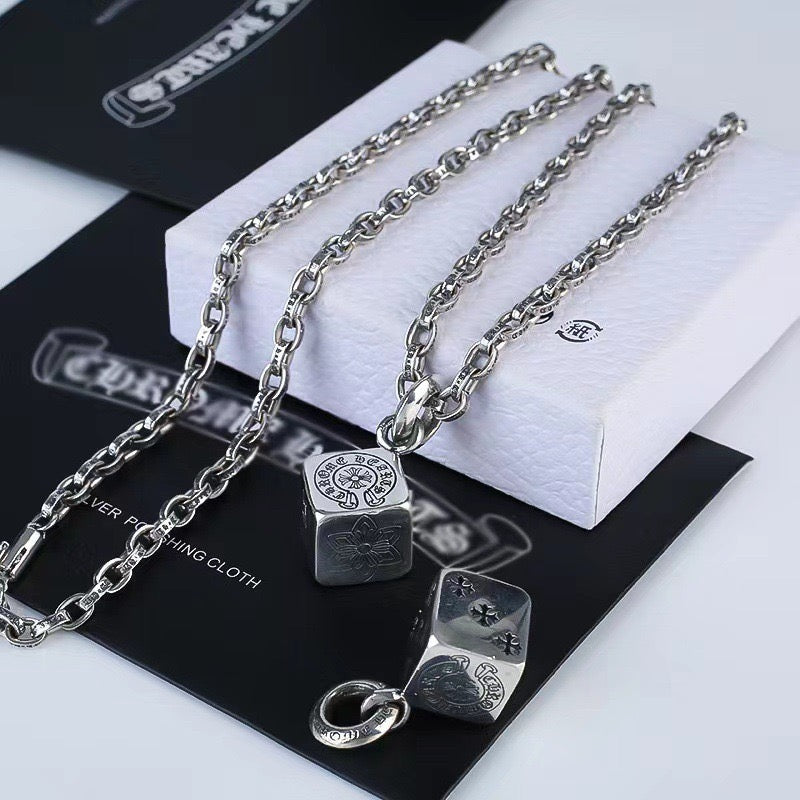 Chrome Hearts Dice Pendant Silver-Tone Necklace - album image 4