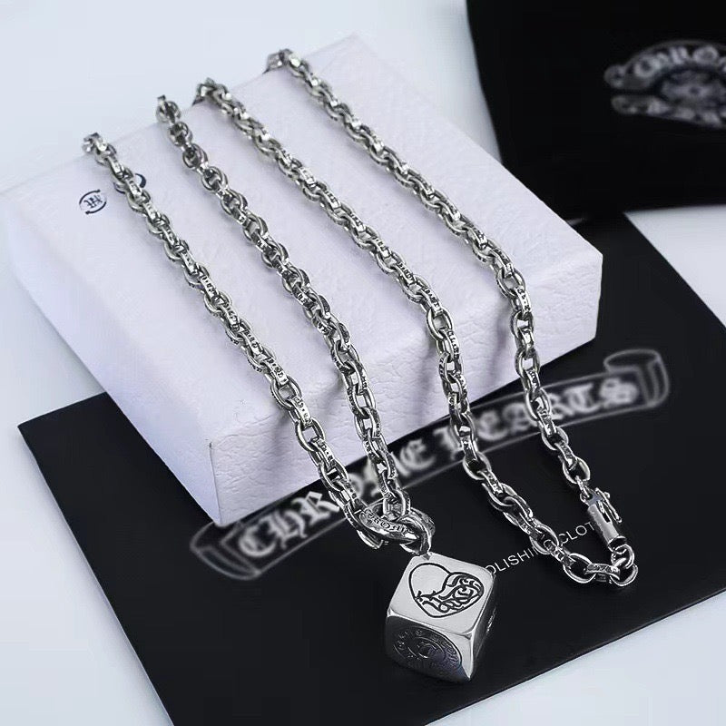 Chrome Hearts Dice Pendant Silver-Tone Necklace - album image 6